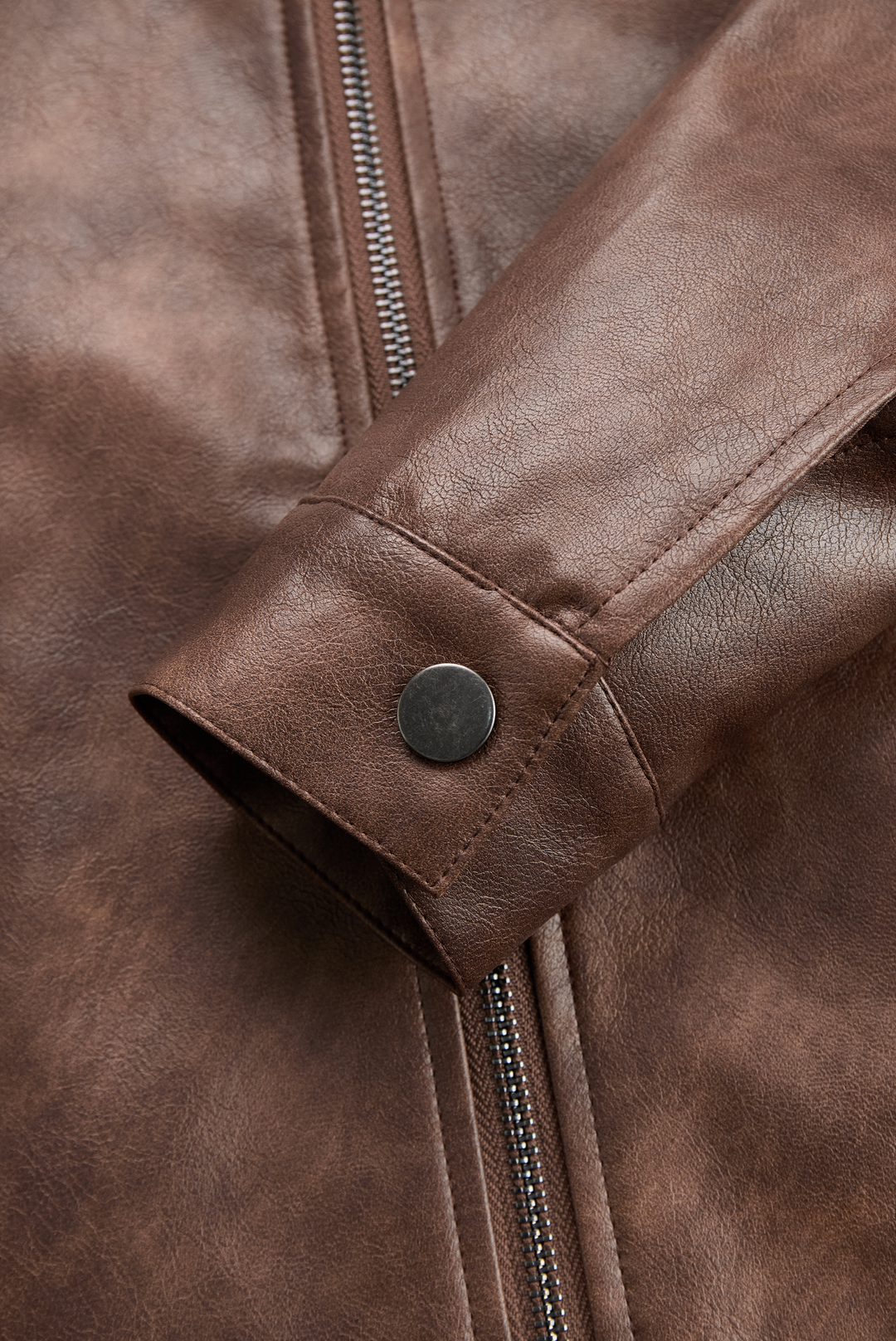 (clearance) Women's Lapel Vintage Faux Leather Jacket