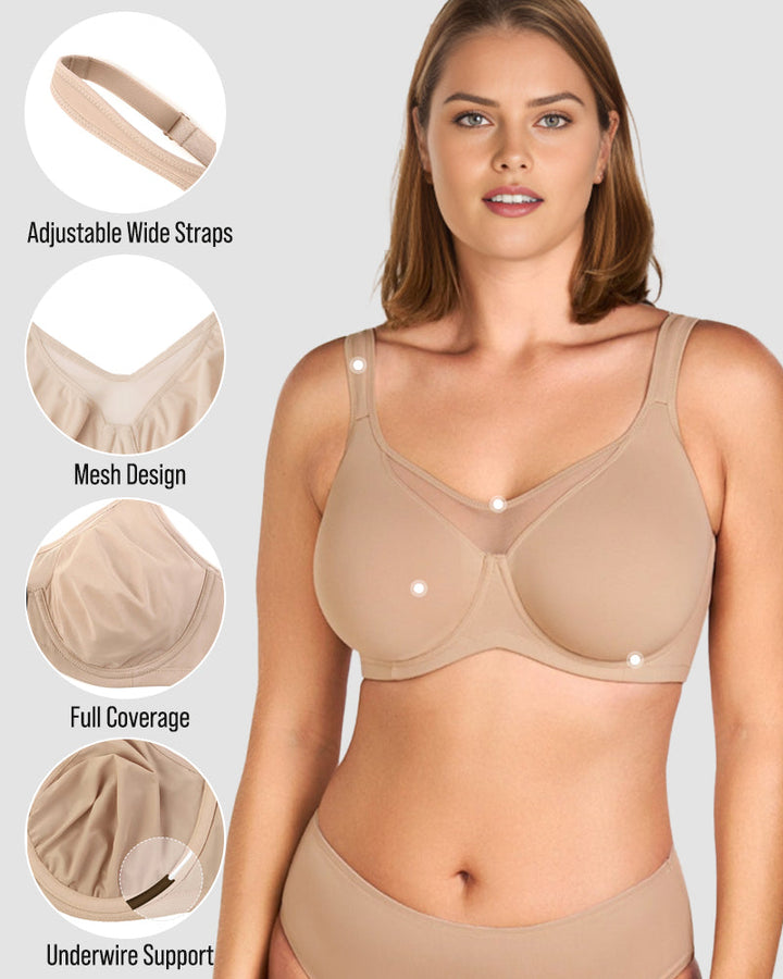 Kiki | Mesh Cooling Full Coverage Minimizer Bra