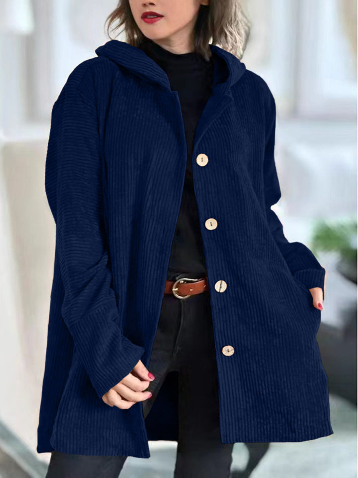 Helga | Cozy velvet jacket with hood