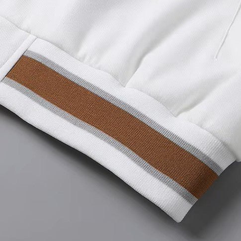 Unicloth.™ | HOODED VARSITY JACKET