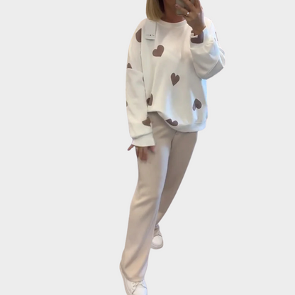 Unicloth.™ | Cotton Blend Sweater with Hearts