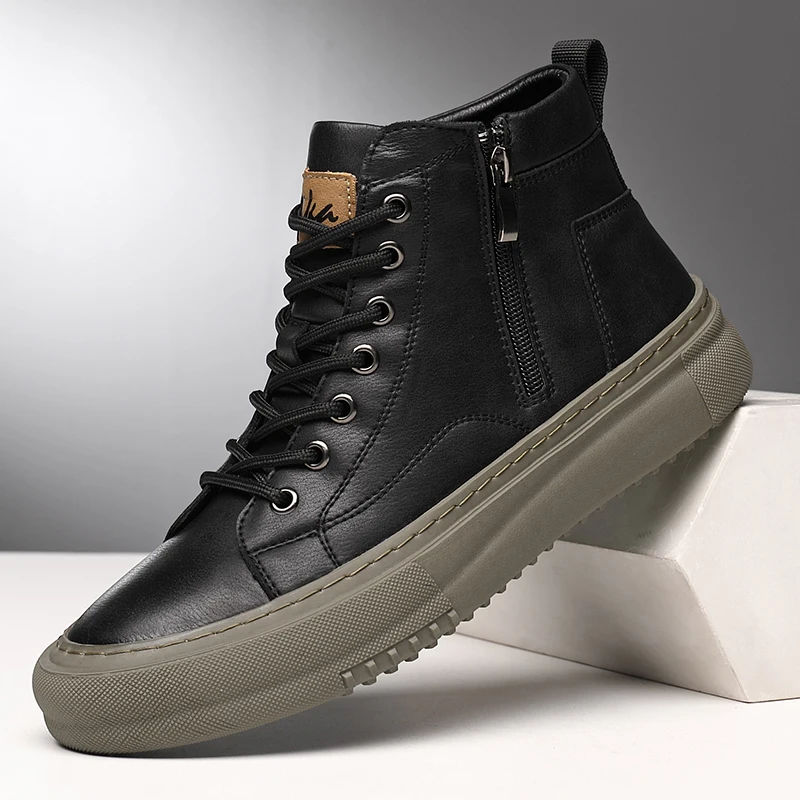 Unicloth.™ | Leather High-Tops