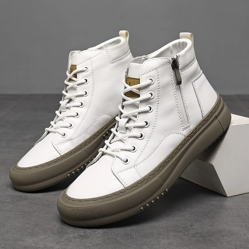 Unicloth.™ | Leather High-Tops