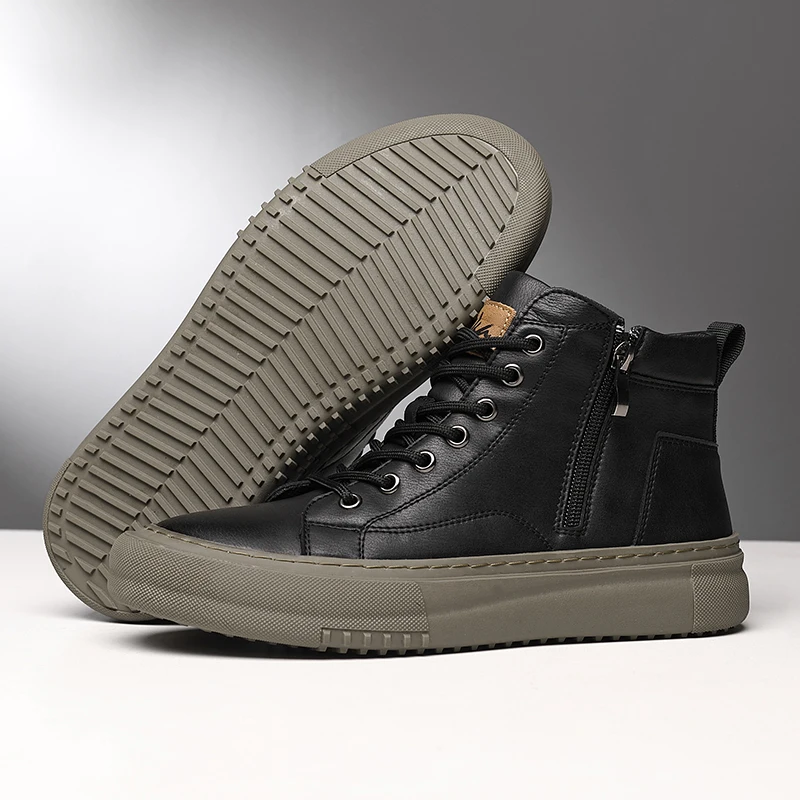 Unicloth.™ | Leather High-Tops