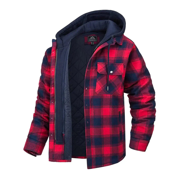 Unicloth.™ | Checked Hooded Jacket
