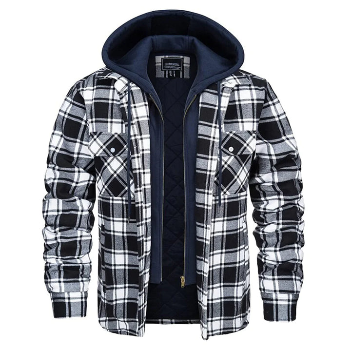 Unicloth.™ | Checked Hooded Jacket