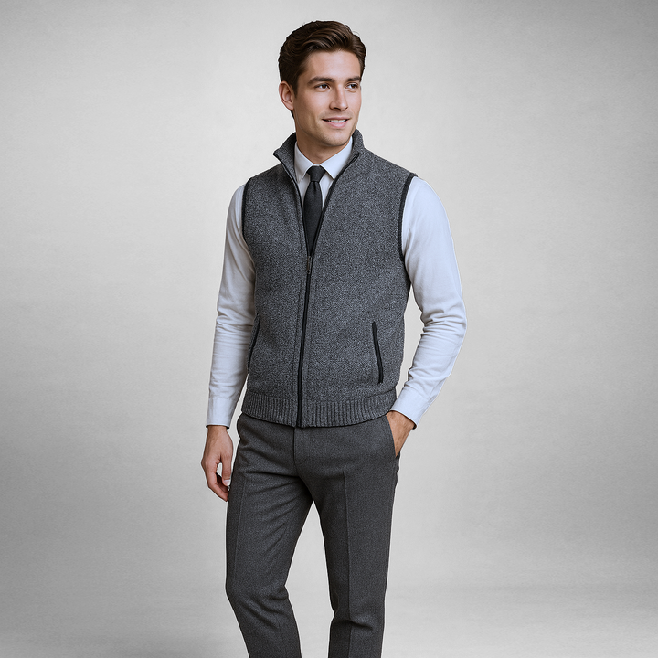 Unicloth.™ | Elegance Zip Knit Vest