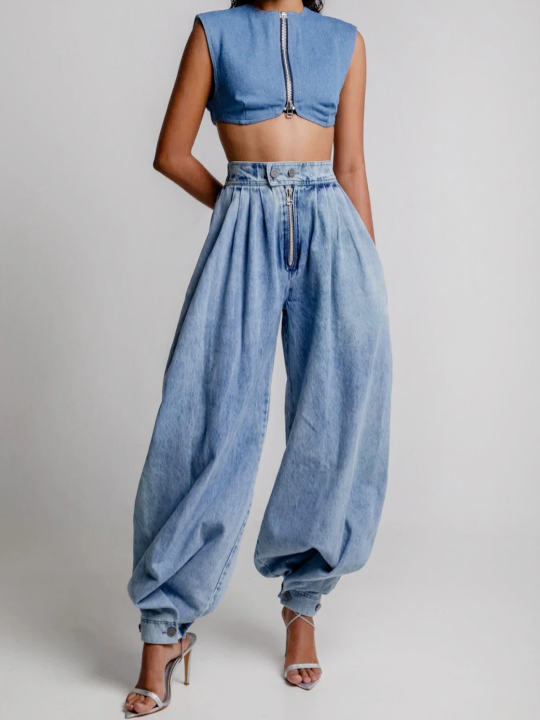 Unicloth.™ | Chic High Waist Balloon Jeans