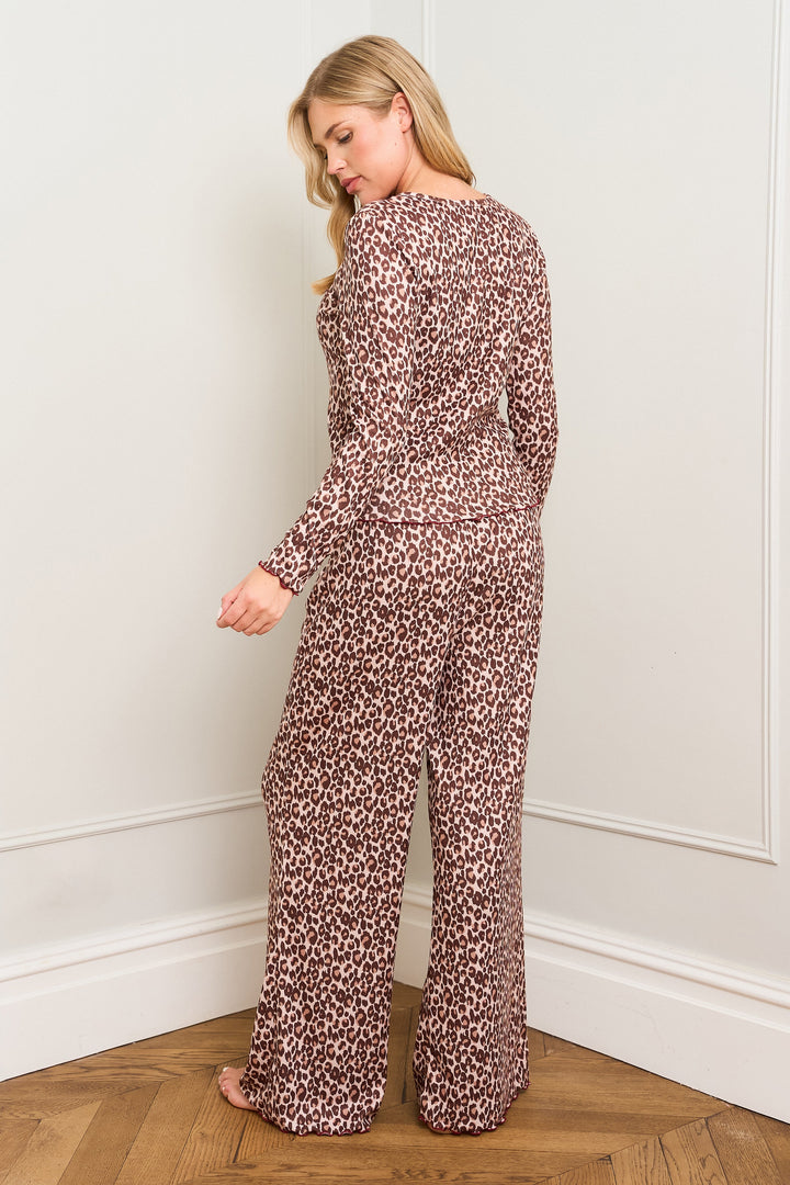 Unicloth.™ | Multi Leopard Print With Wide Leg Set