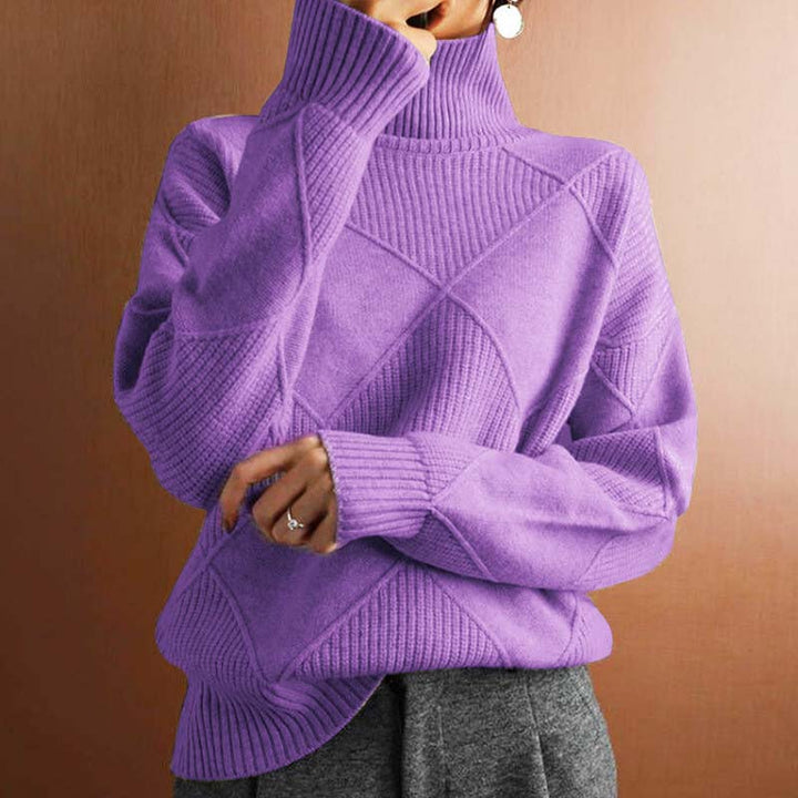 Remmy | Textured Turtleneck Knit Sweater