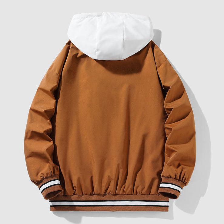 Unicloth.™ | HOODED VARSITY JACKET