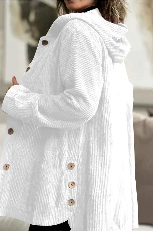 Helga | Cozy velvet jacket with hood