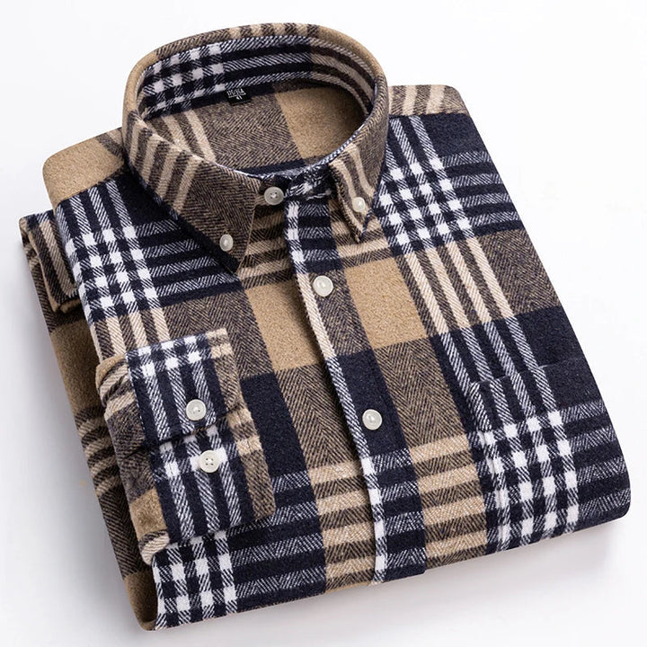 Dave | Kasner Long Sleeve Plaid Cotton Shirt