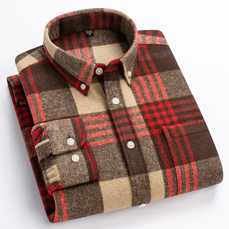 Dave | Kasner Long Sleeve Plaid Cotton Shirt