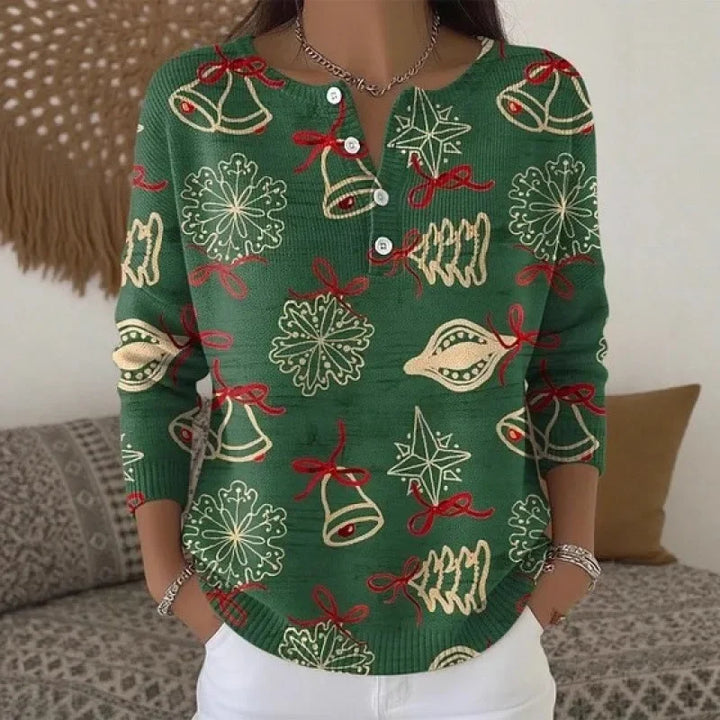 Violet - Christmas jumper with buttons