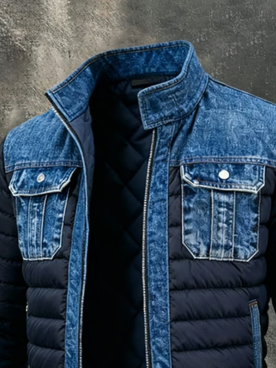 Unicloth.™ | QUILTED JACKET WITH REFINED DENIM DETAILS