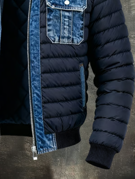 Unicloth.™ | QUILTED JACKET WITH REFINED DENIM DETAILS