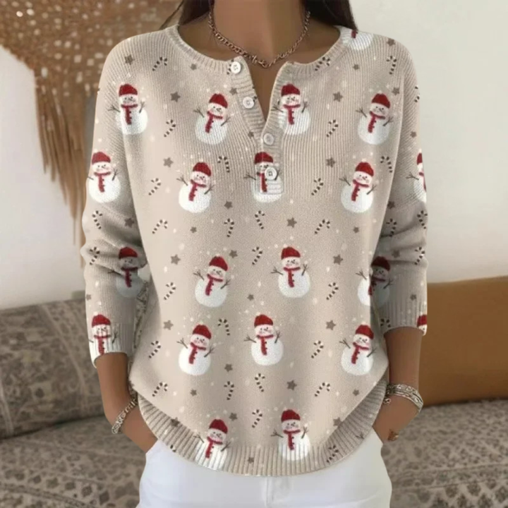 Violet - Christmas jumper with buttons