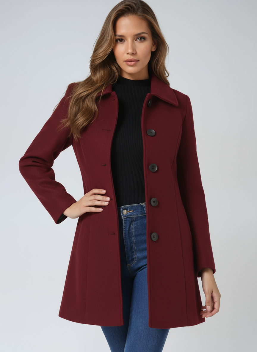 Unicloth.™ | Women's Single Breasted Winter Trench Coat