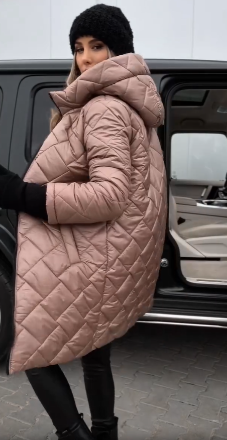Lorinda | Elegant Quilted Puffer Jacket with Hood