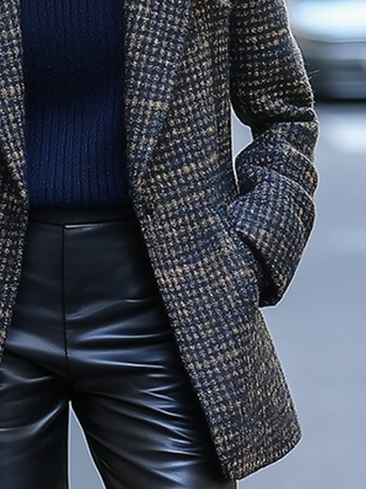 (clearance)Women's Vintage Lapel Tweed Jacket